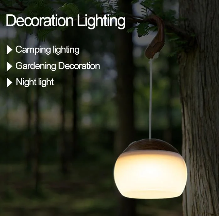 Portable 3 Flashing Mode LED Night Camp Decoration Lamp USB Charging Silicone Camping Tent Lights with Hook Emergency Hanging LED Camping Light