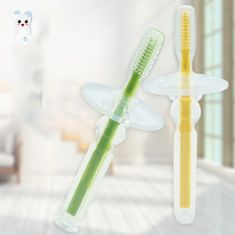 BPA-Free Liquid Silicone Oral-B Teeth Brushing Gum Toothbrush for Baby/Toddler/Kids/Child/Children
