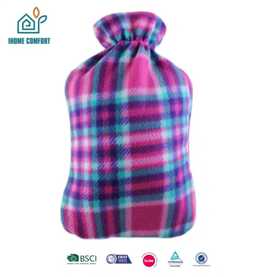 Classic Rubber Hot Water Bag Bottle Warm Supplier Flannel Cover