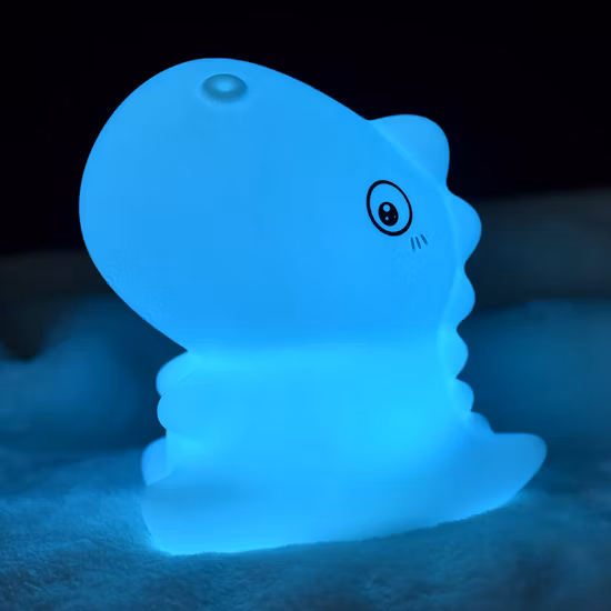 Patted Rechargeable LED Color Changing Dinosaur Silicone Night Light