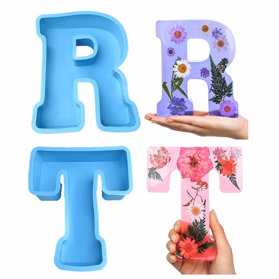 Custom Shape Candle Silicone Large 26 Letter Molds for Resin